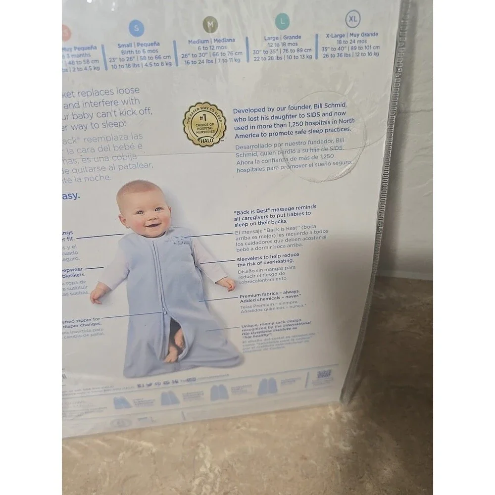 HALO SleepSack Green Wearable Blanket Baby XS Newborn 5-10 Pounds 100% Cotton